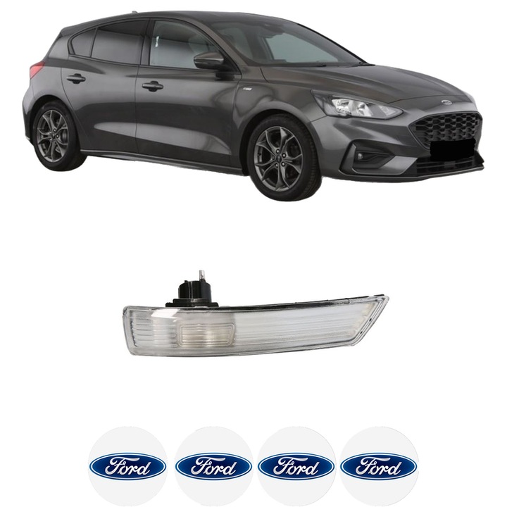 Indicator oglinda Fata Dreapta FORD FOCUS IV (HN) din 2018-2022, Auto, Blic, 4 Stickere auto cu FORD