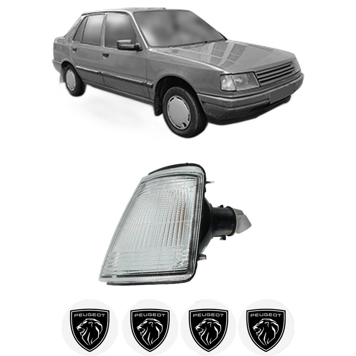 Semnalizator Fata Stanga PEUGEOT 309 Hatchback Van (10S, 3S) din 1985-1993, Auto, Depo, 4 Stickere auto cu PEUGEOT