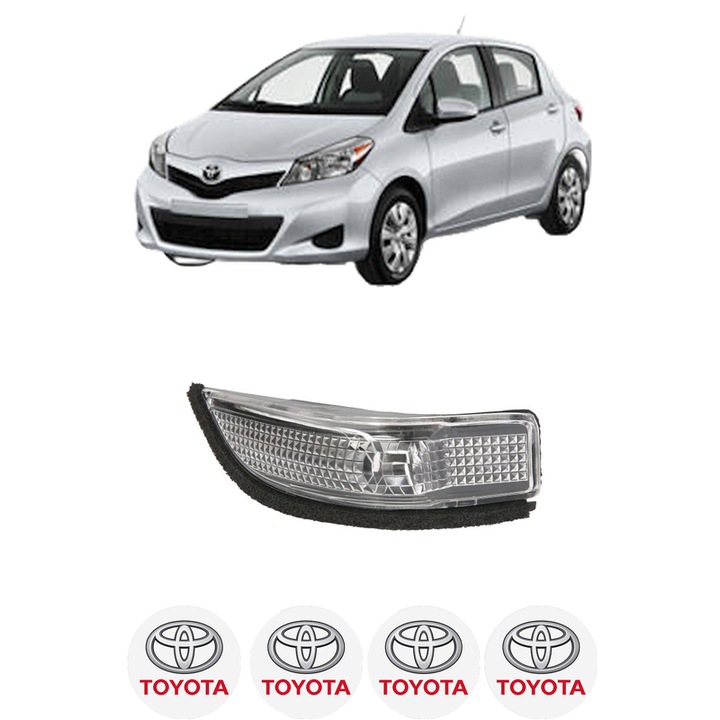 Indicator oglinda Partea Stanga TOYOTA YARIS Hatchback Van (_P13_) din 2012-2020, Auto, Blic, 4 Stickere auto cu TOYOTA