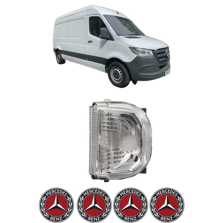 Indicator oglinda Fata Dreapta MERCEDES-BENZ SPRINTER 3-t Van (B910) din 2018-2025, Auto, Blic, 4 Stickere auto cu MERCEDES-BENZ