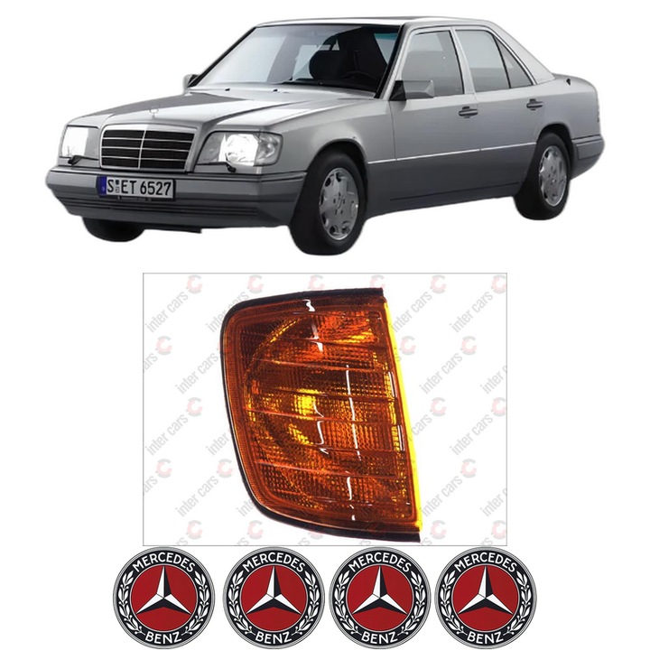 Semnalizator Fata Dreapta MERCEDES-BENZ E-CLASS (W124) din 1993-1995, Auto, Depo, 4 Stickere auto cu MERCEDES-BENZ