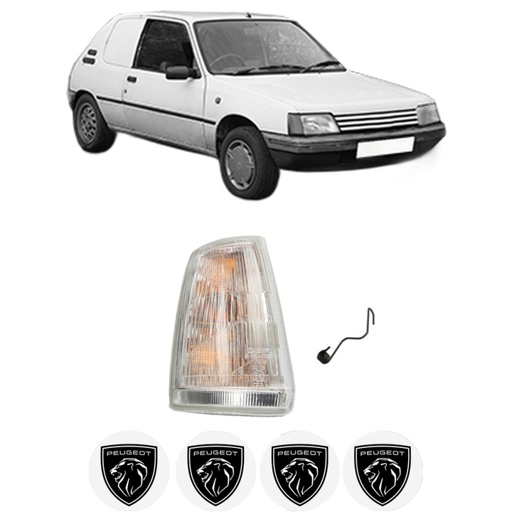 Semnalizator Fata Dreapta PEUGEOT 205 Hatchback Van din 1983-1997, Auto, Depo, 4 Stickere auto cu PEUGEOT