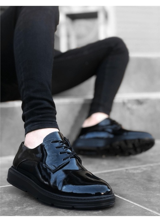 Férfi cipő, Ökológiai bőr, Base, 322001, Fekete, 40