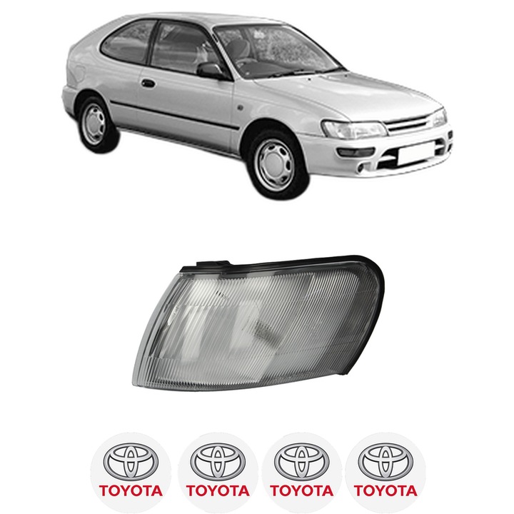 Semnalizator Fata Stanga TOYOTA COROLLA Compact (_E10_) din 1992-1997, Auto, Depo, 4 Stickere auto cu TOYOTA