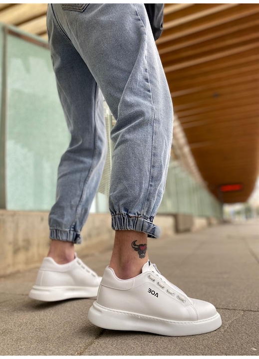 Férfi cipő, Ökológiai bőr, Base, 330803, Fehér, 44