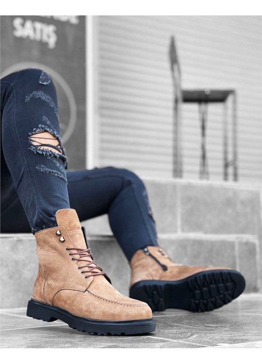 Férfi csizma, Nubuk, Base, 359270, Barna, 40