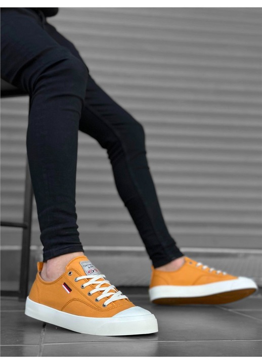 Férfi cipők, Textil, Base, 382091, Sárga, 43