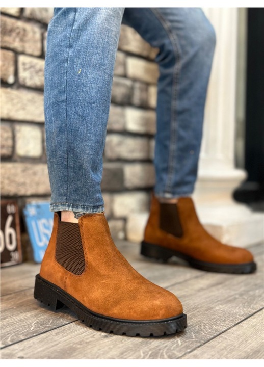 Férfi csizma, Velúr, Base, 406432, Barna, 42