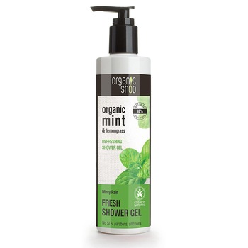 Gel de dus Organic Shop Fresh Minty Rain 280 ml Gel de dus Organic Shop Fresh Minty Rain 280 ml