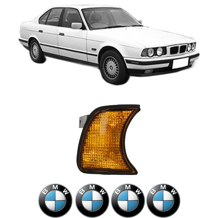 Semnalizator Fata Dreapta BMW Seria 5 (E34) din 1987-1995, Auto, Depo, 4 Stickere auto cu BMW Seria