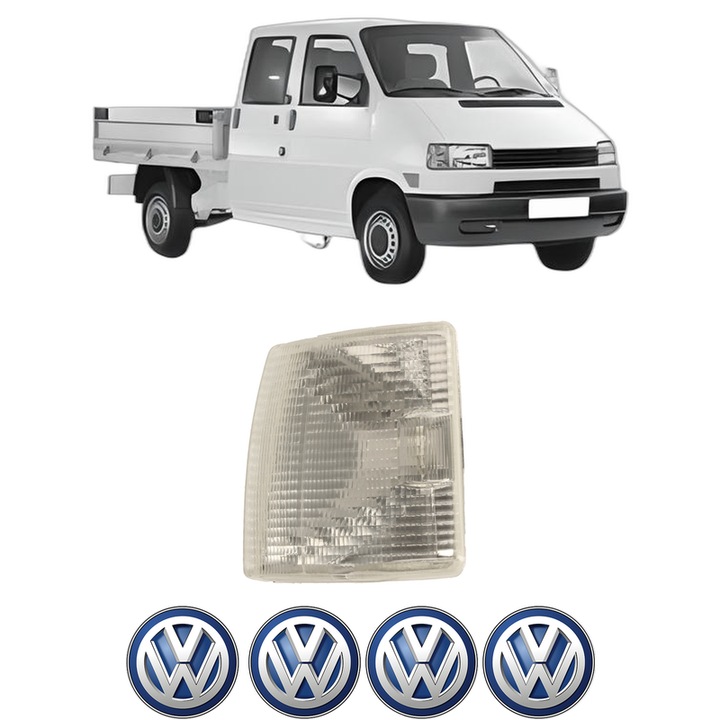 Semnalizator Fata Stanga Volkswagen TRANSPORTER T4 Platform/Chassis (70E, 70L, 70M, 7DE, 7DL, 7D din 1990-2003, Auto, Depo, 4 Stickere auto cu Volkswagen
