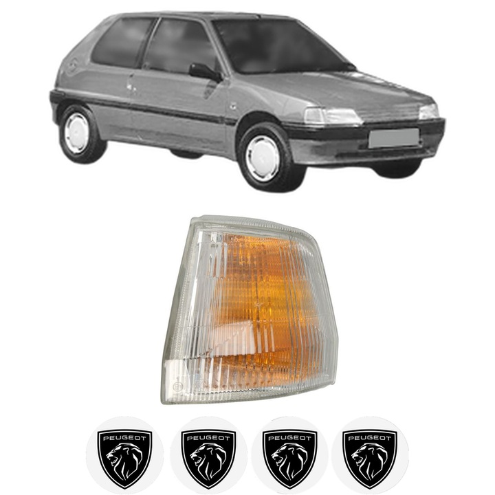 Semnalizator Fata Stanga PEUGEOT 106 I (1A, 1C) din 1991-1996, Auto, Depo, 4 Stickere auto cu PEUGEOT