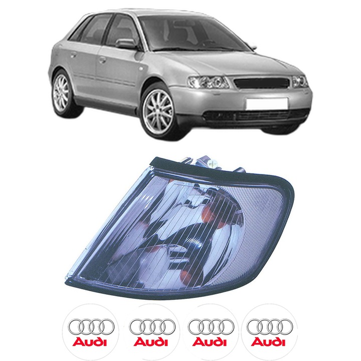 Semnalizator Fata Stanga AUDI A3 (8L1) din 1996-2003, Auto, Depo, 4 Stickere auto cu AUDI
