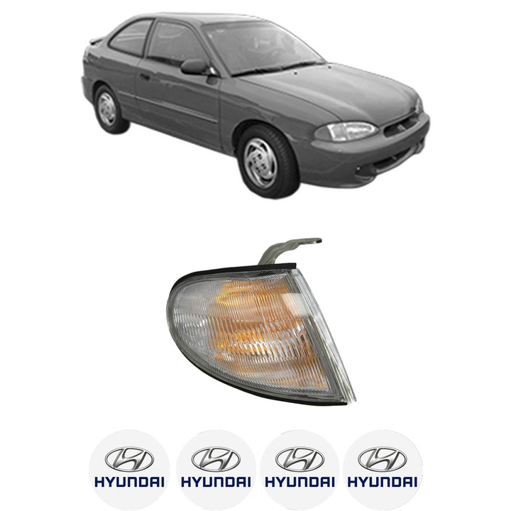 Semnalizator Fata Dreapta HYUNDAI ACCENT I (X-3) din 1994-2000, Auto, Depo, 4 Stickere auto cu HYUNDAI