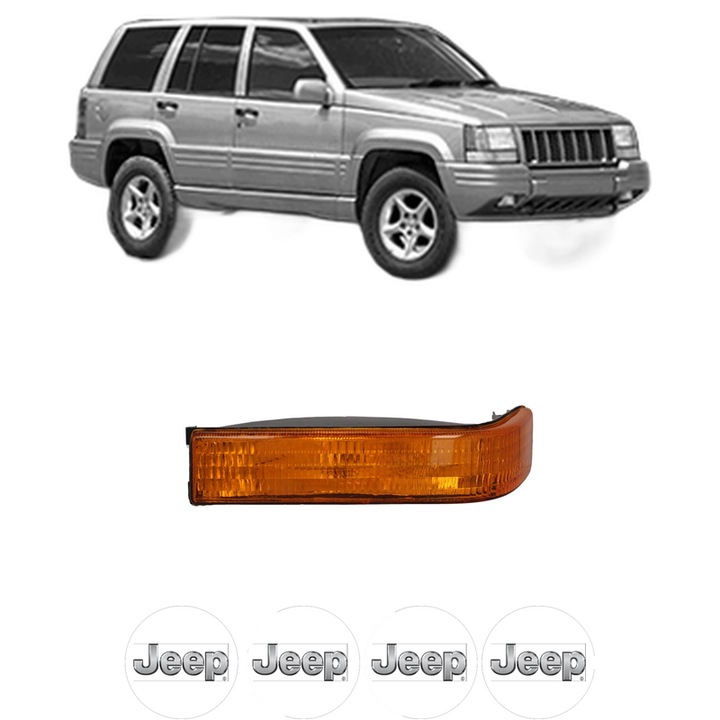 Semnalizator Fata Stanga JEEP GRAND CHEROKEE I (ZJ, ZG) din 1991-1999, Auto, Depo, 4 Stickere auto cu JEEP