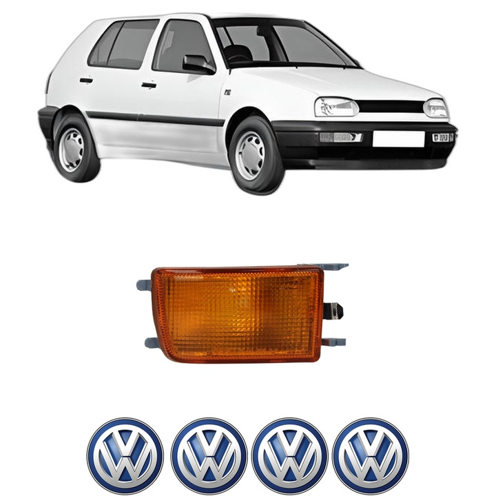 Semnalizator Fata Dreapta Volkswagen GOLF III (1H1) din 1991-1997, Auto, Depo, 4 Stickere auto cu Volkswagen