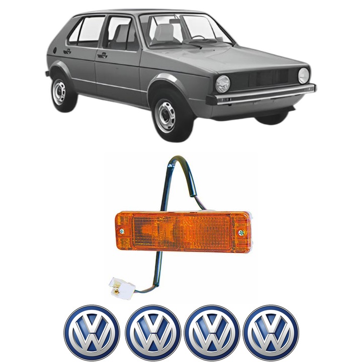 Semnalizator Fata Dreapta / Stanga Volkswagen GOLF I (17) din 1974-1984, Auto, Depo, 4 Stickere auto cu Volkswagen