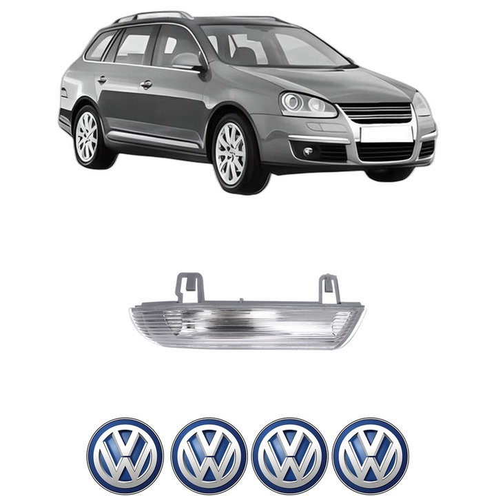 Indicator oglinda ParteaOglinda Dreapta Volkswagen GOLF V Variant (1K5) din 2007-2009, Auto, Blic, 4 Stickere auto cu Volkswagen
