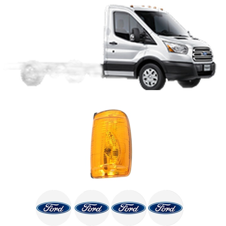 Indicator oglinda Partea Dreapta FORD TRANSIT V363 Platform/Chassis (FED, FFD) din 2013-2024, Auto, Blic, 4 Stickere auto cu FORD