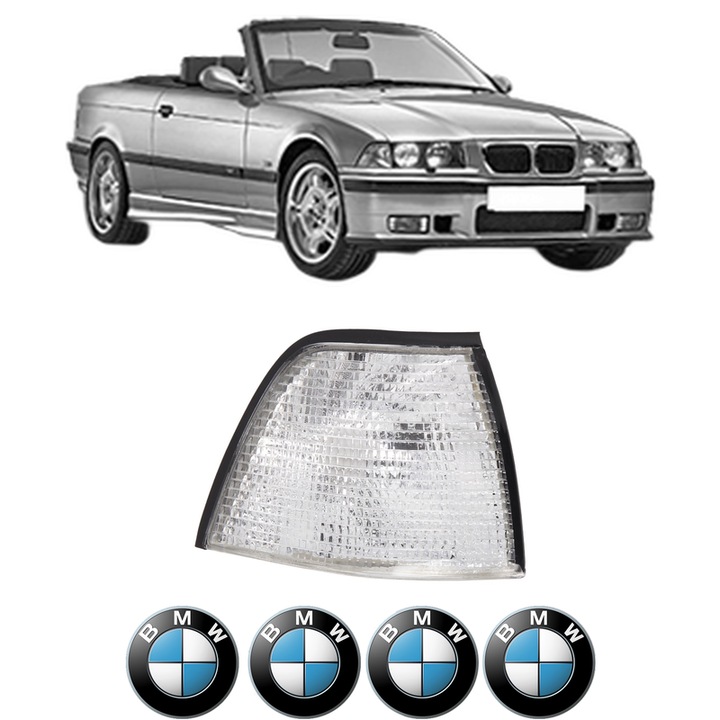 Semnalizator Fata Dreapta BMW Seria 3 Convertible (E36) din 1993-1999, Auto, Depo, 4 Stickere auto cu BMW Seria