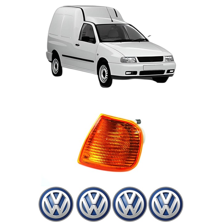 Semnalizator Fata Stanga Volkswagen CADDY II Box Body/MPV (9K9A) din 1995-2004, Auto, Depo, 4 Stickere auto cu Volkswagen