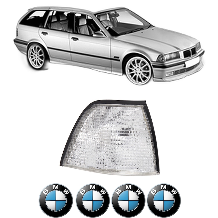 Semnalizator Fata Dreapta BMW Seria 3 Touring (E36) din 1995-1999, Auto, Depo, 4 Stickere auto cu BMW Seria