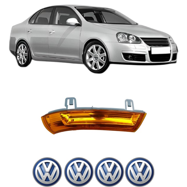 Indicator oglinda Partea Dreapta Volkswagen JETTA III (1K2) din 2004-2010, Auto, Blic, 4 Stickere auto cu Volkswagen