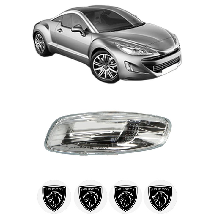 Indicator oglinda Partea Stanga PEUGEOT RCZ din 2010-2015, Auto, Blic, 4 Stickere auto cu PEUGEOT