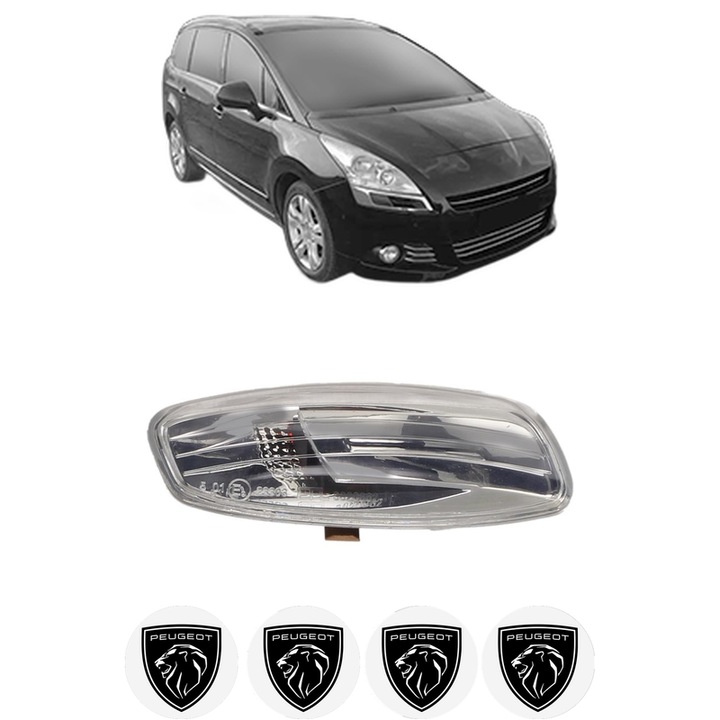 Indicator oglinda Partea Dreapta PEUGEOT 5008 I Van (0U_) din 2009-2017, Auto, Blic, 4 Stickere auto cu PEUGEOT