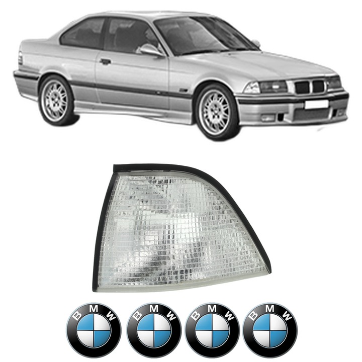 Semnalizator Fata Stanga BMW Seria 3 Coupe (E36) din 1991-1999, Auto, Depo, 4 Stickere auto cu BMW Seria