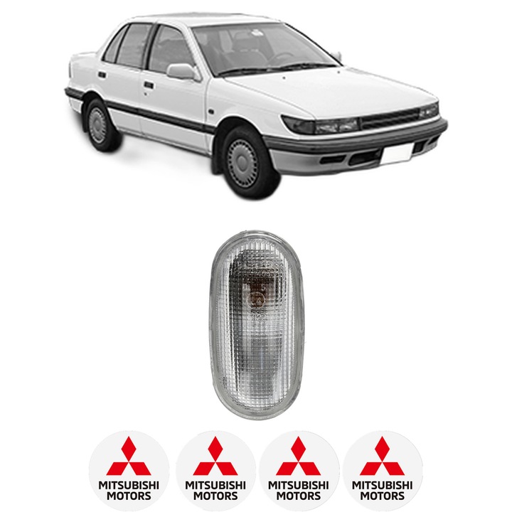 Semnalizator Partea Dreapta / Stanga MITSUBISHI LANCER IV (C6_A, C7_A) din 1996-1997, Auto, Depo, 4 Stickere auto cu MITSUBISHI