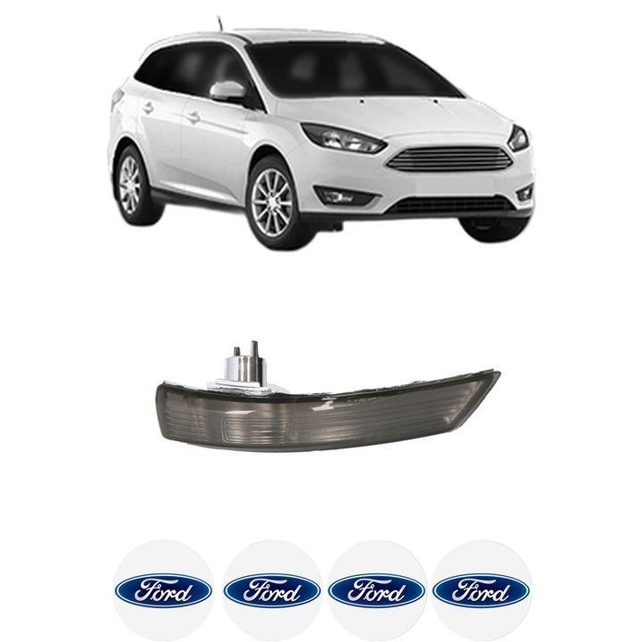 Indicator oglinda Fata Dreapta FORD FOCUS III Estate Van din 2012-2020, Auto, Blic, 4 Stickere auto cu FORD
