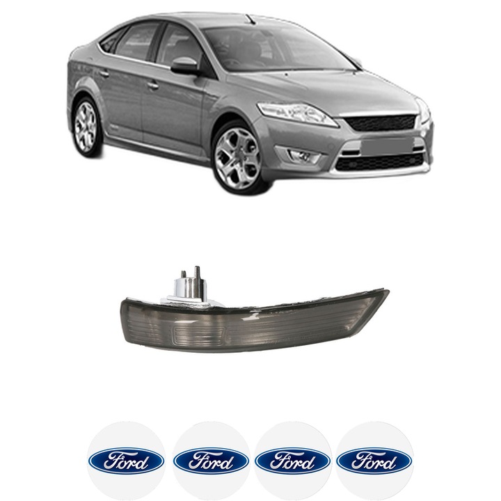 Indicator oglinda Fata Dreapta FORD MONDEO IV Saloon (BA7) din 2007-2015, Auto, Blic, 4 Stickere auto cu FORD
