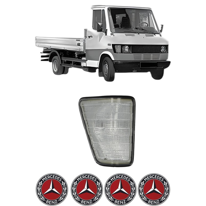 Semnalizator Fata Dreapta MERCEDES-BENZ T1 Platform/Chassis (B602) din 1977-1996, Auto, Depo, 4 Stickere auto cu MERCEDES-BENZ