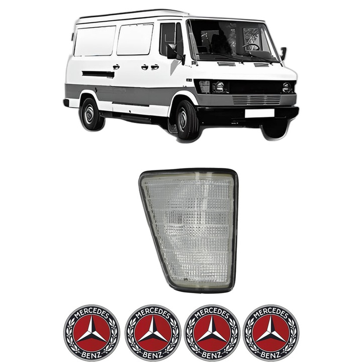 Semnalizator Fata Dreapta MERCEDES-BENZ T1 Van (B602) din 1982-1996, Auto, Depo, 4 Stickere auto cu MERCEDES-BENZ