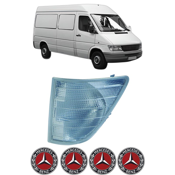 Semnalizator Fata Stanga MERCEDES-BENZ SPRINTER 4-t Van (B904) din 1995-2006, Auto, Depo, 4 Stickere auto cu MERCEDES-BENZ