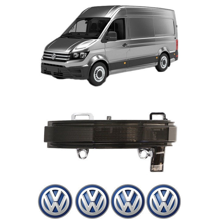 Indicator oglinda Partea Dreapta Volkswagen CRAFTER Van (SY_, SX_) din 2016-2024, Auto, Blic, 4 Stickere auto cu Volkswagen