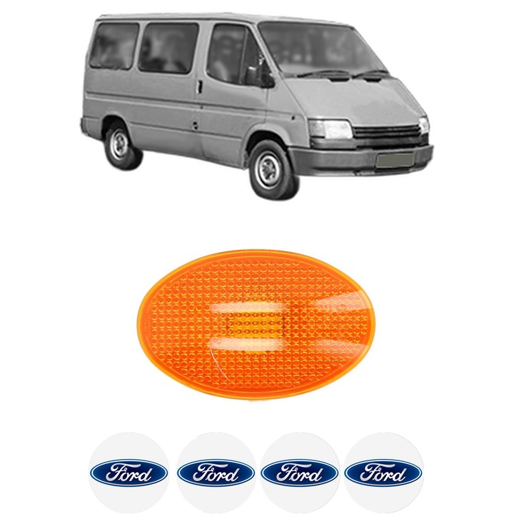 Semnalizator Partea Dreapta / Stanga FORD TRANSIT Bus (T_ _) din 1985-1992, Auto, Depo, 4 Stickere auto cu FORD