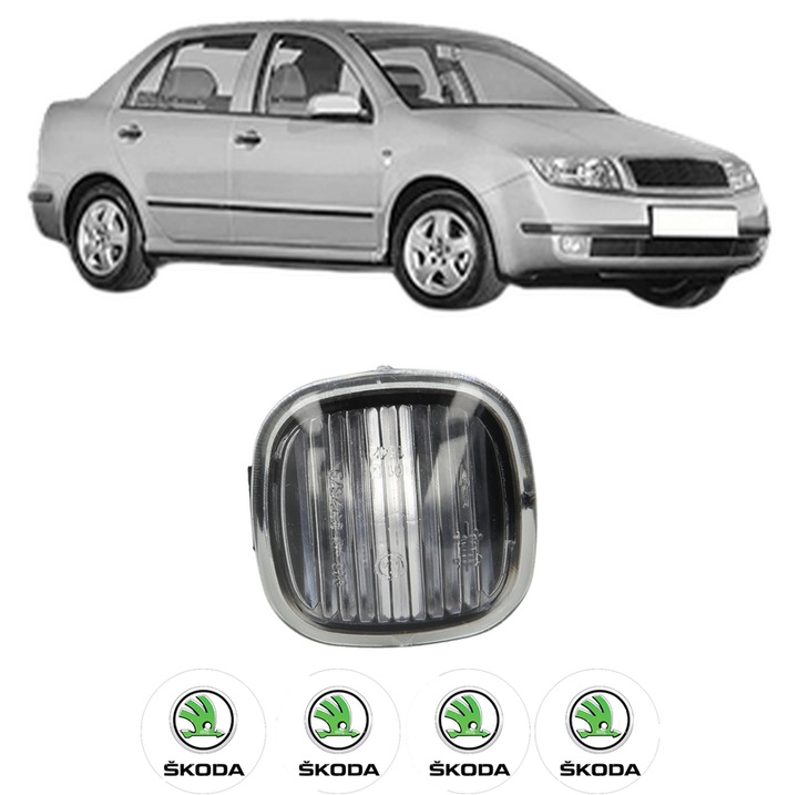 Semnalizator Partea Dreapta / Stanga SKODA FABIA I Saloon (6Y3) din 1999-2007, Auto, Blic, 4 Stickere auto cu SKODA