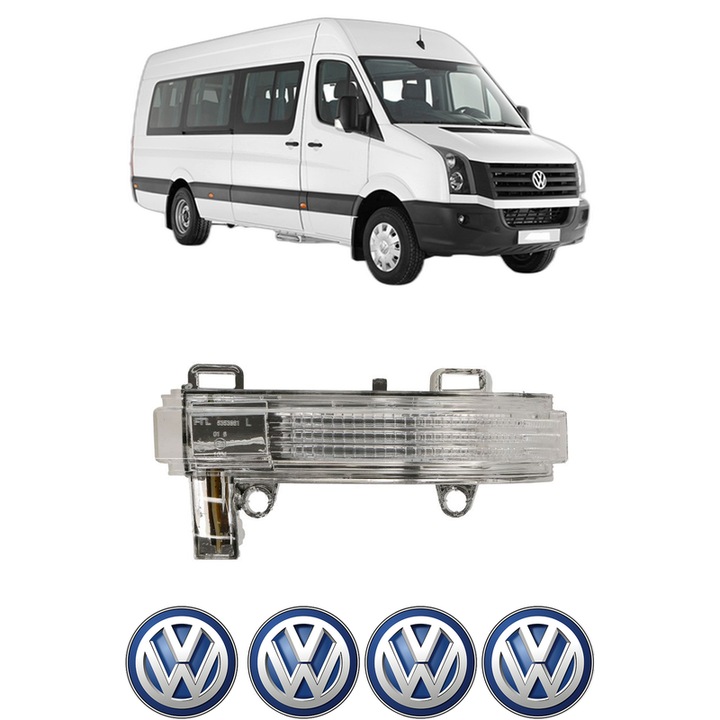 Semnalizator Partea Stanga Volkswagen CRAFTER Bus (SYI, SYJ) din 2016-2024, Auto, Blic, 4 Stickere auto cu Volkswagen