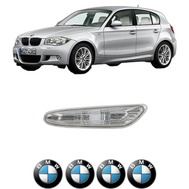 Semnalizator Partea Dreapta BMW Seria 1 (E87) din 2004-2011, Auto, Blic, 4 Stickere auto cu BMW Seria