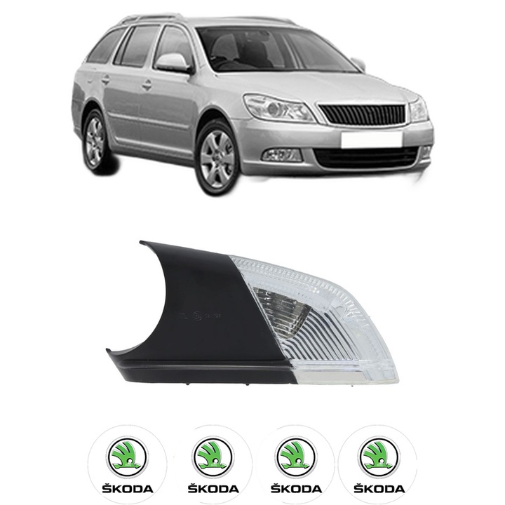 Semnalizator Oglinda Stanga SKODA OCTAVIA II Combi (1Z5) din 2004-2013, Auto, Blic, 4 Stickere auto cu SKODA