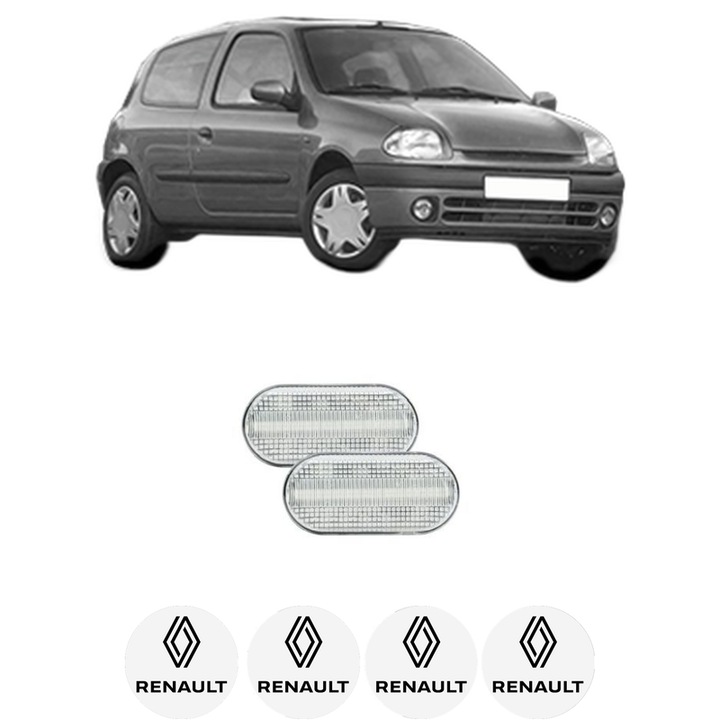 Semnalizator Partea Dreapta / Stanga RENAULT CLIO II (BB_, CB_) din 1998-2016, Auto, Blic, 4 Stickere auto cu RENAULT