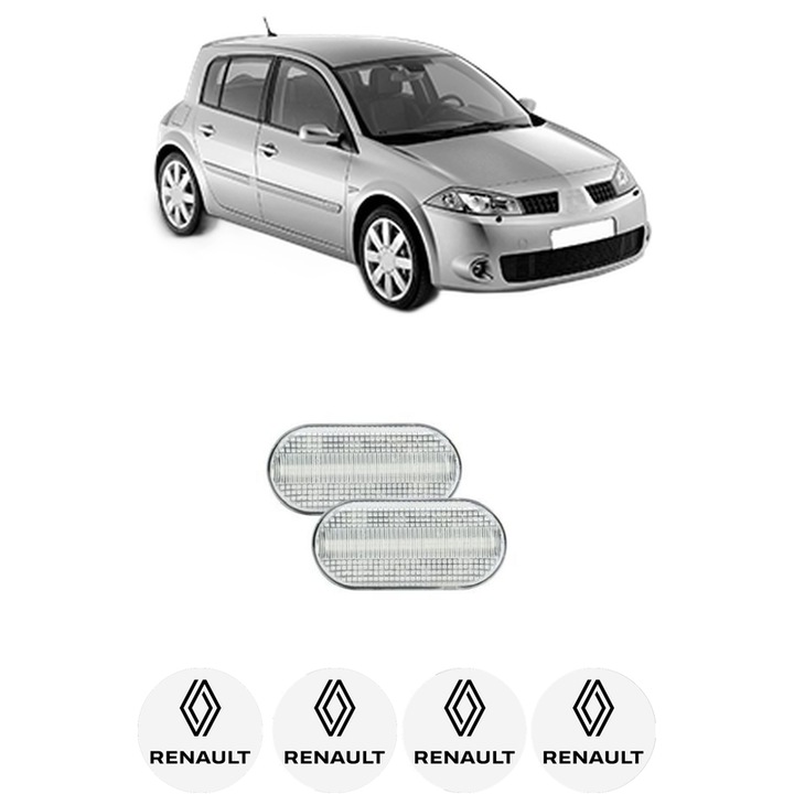 Semnalizator Partea Dreapta / Stanga RENAULT MEGANE II (BM0/1_, CM0/1_) din 2002-2008, Auto, Blic, 4 Stickere auto cu RENAULT