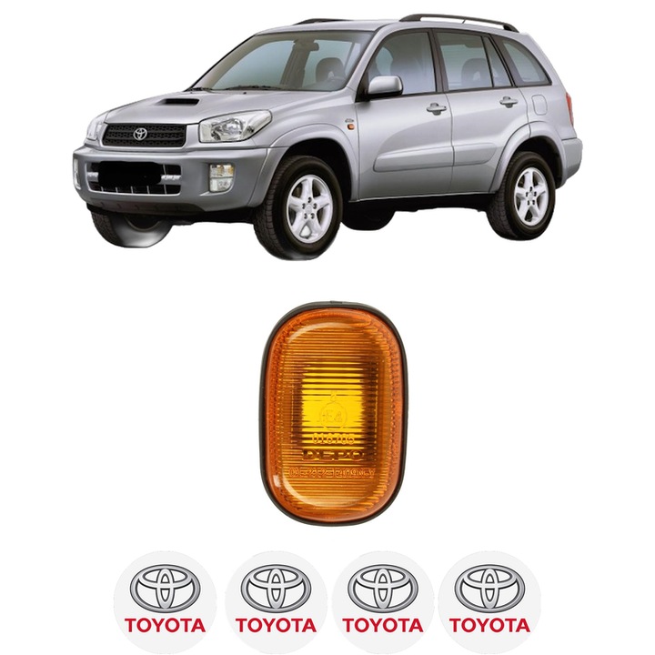 Semnalizator Partea Dreapta / Stanga TOYOTA RAV 4 II (_A2_) din 2000-2005, Auto, Depo, 4 Stickere auto cu TOYOTA