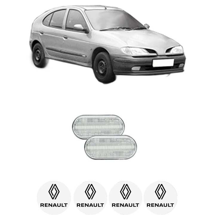 Semnalizator Partea Dreapta / Stanga RENAULT MEGANE I (BA0/1_) din 1996-2008, Auto, Blic, 4 Stickere auto cu RENAULT