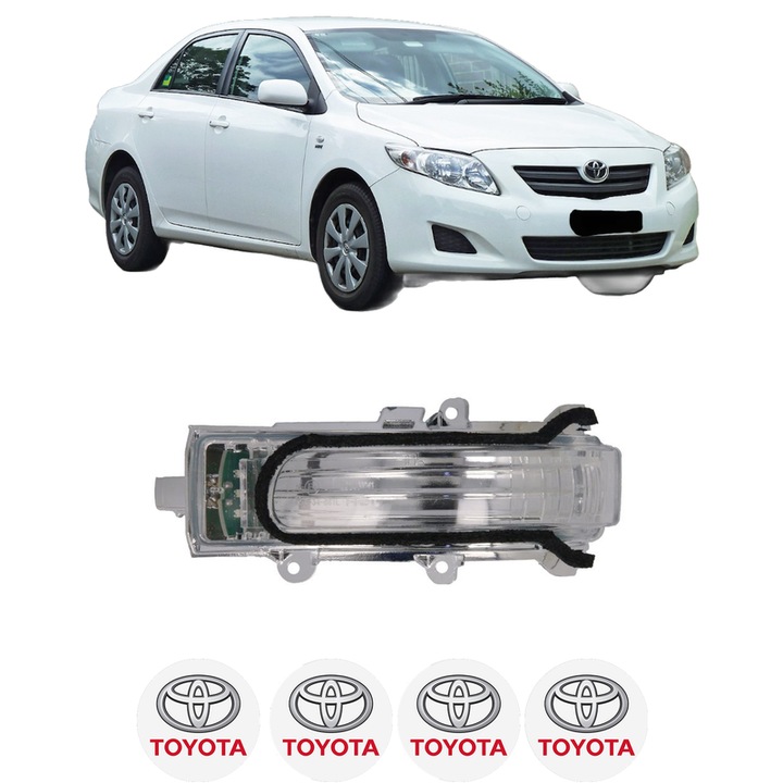 Semnalizator Partea Stanga TOYOTA COROLLA Saloon (_E15_) din 2006-2014, Auto, Blic, 4 Stickere auto cu TOYOTA