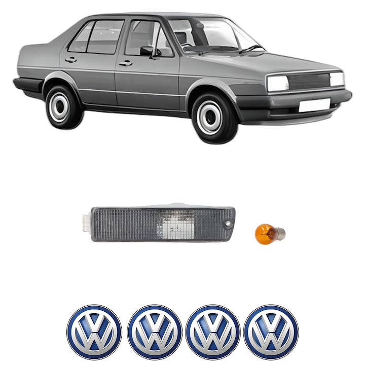 Semnalizator Fata Stanga Volkswagen JETTA II (19E, 1G2, 165) din 1984-1992, Auto, Depo, 4 Stickere auto cu Volkswagen
