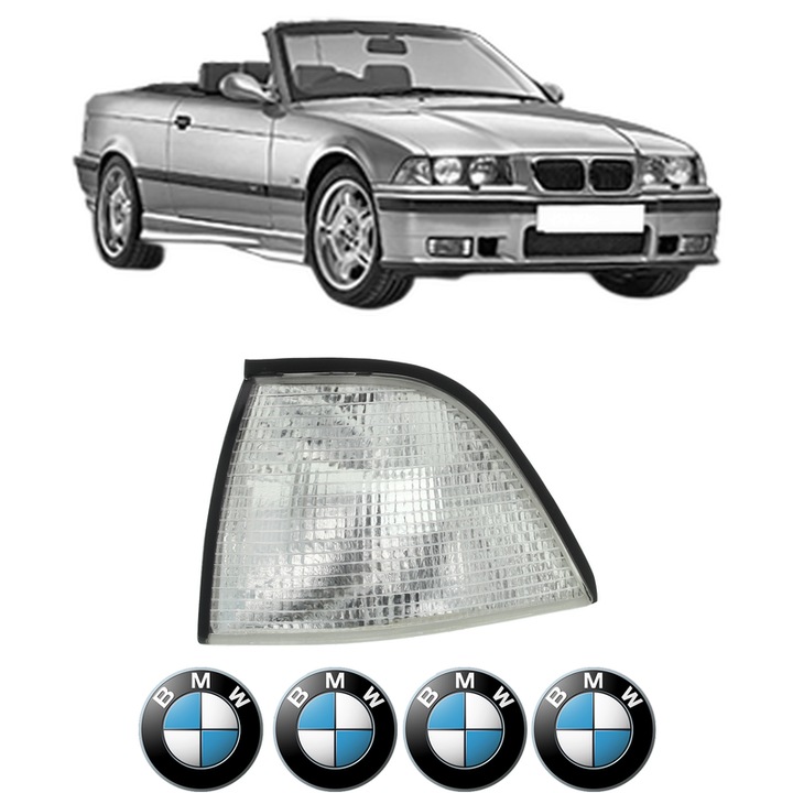 Semnalizator Fata Stanga BMW Seria 3 Convertible (E36) din 1993-1999, Auto, Depo, 4 Stickere auto cu BMW Seria