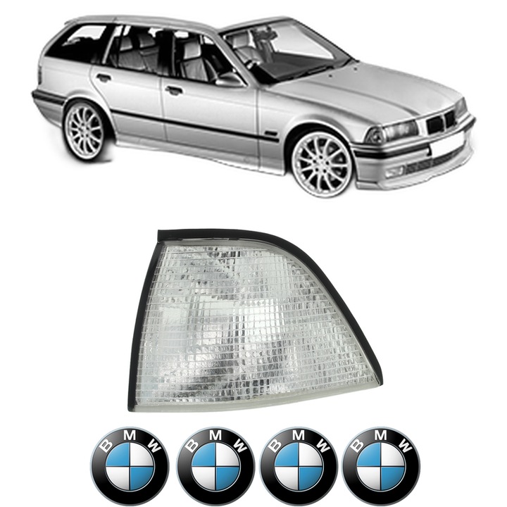 Semnalizator Fata Stanga BMW Seria 3 Touring (E36) din 1995-1999, Auto, Depo, 4 Stickere auto cu BMW Seria